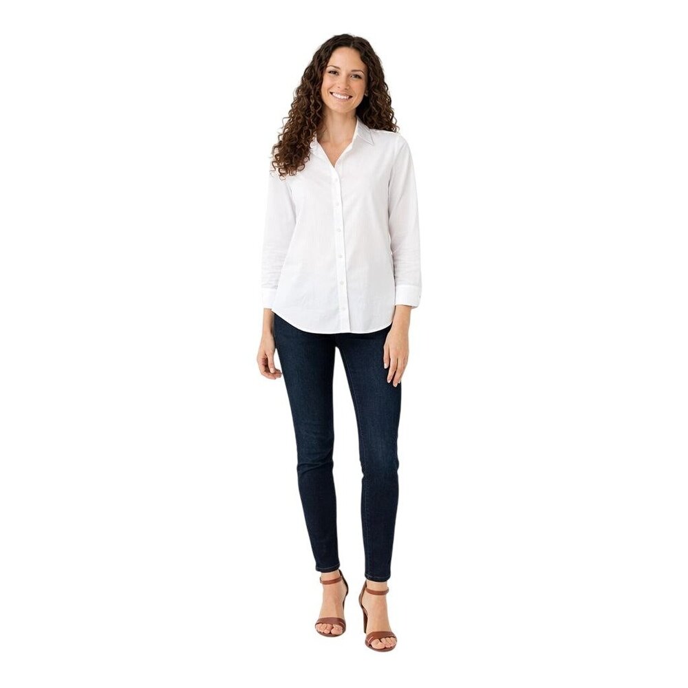 New ZARA White XS Cotton Blend Button-Up Dolman Sleeve Shirt